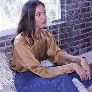 SOLD* 100% SILK CALVIN KLEIN VINTAGE BLOUSE